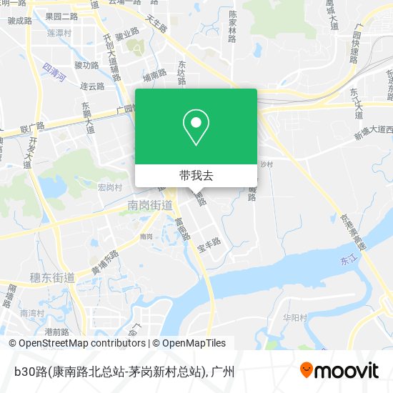 b30路(康南路北总站-茅岗新村总站)地图