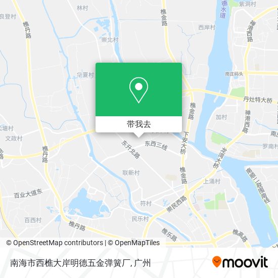 南海市西樵大岸明德五金弹簧厂地图