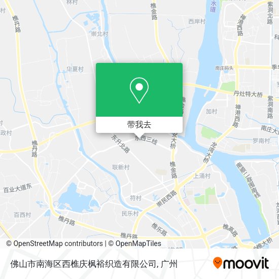佛山市南海区西樵庆枫裕织造有限公司地图
