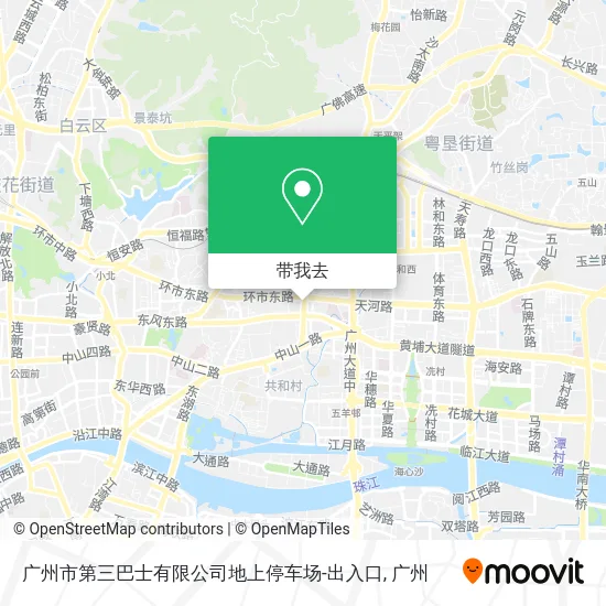 广州市第三巴士有限公司地上停车场-出入口地图