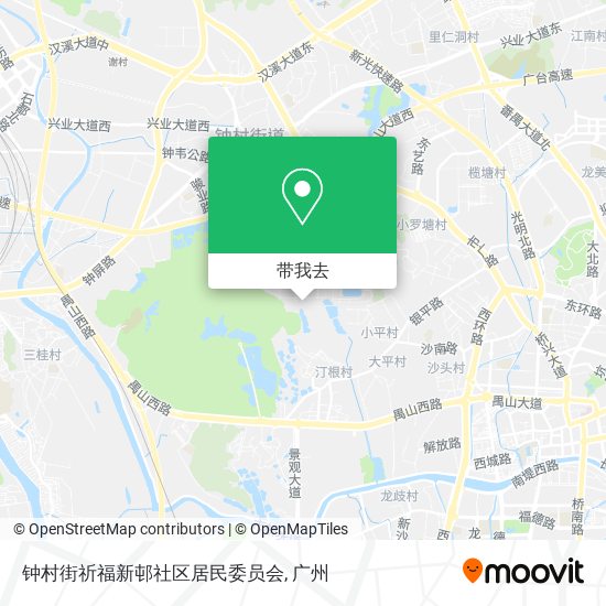 钟村街祈福新邨社区居民委员会地图