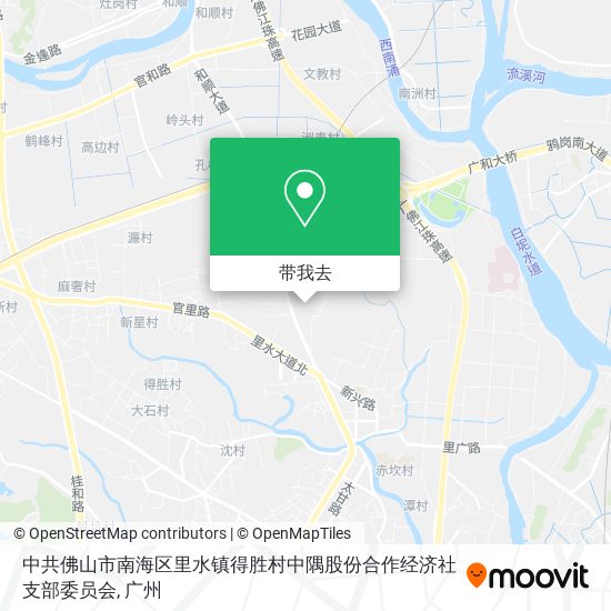 中共佛山市南海区里水镇得胜村中隅股份合作经济社支部委员会地图