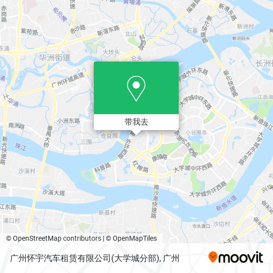 广州怀宇汽车租赁有限公司(大学城分部)地图