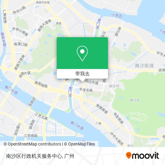 南沙区行政机关服务中心地图