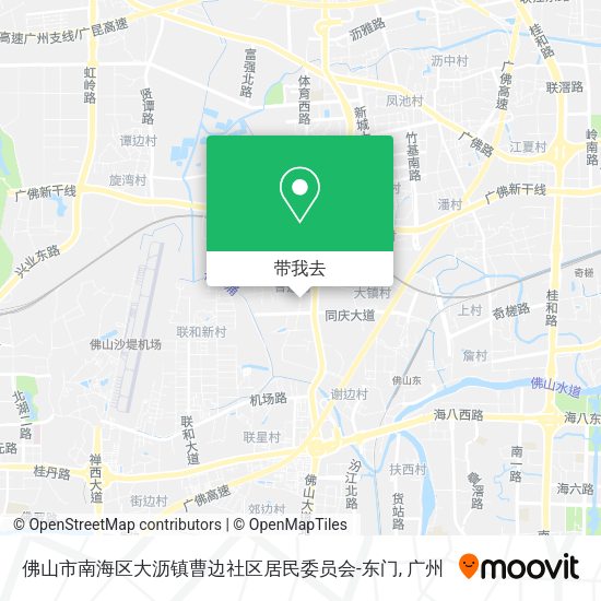 佛山市南海区大沥镇曹边社区居民委员会-东门地图