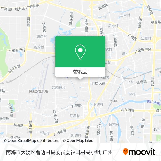 南海市大沥区曹边村民委员会福田村民小组地图