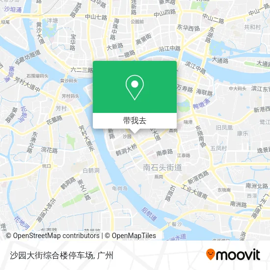 沙园大街综合楼停车场地图