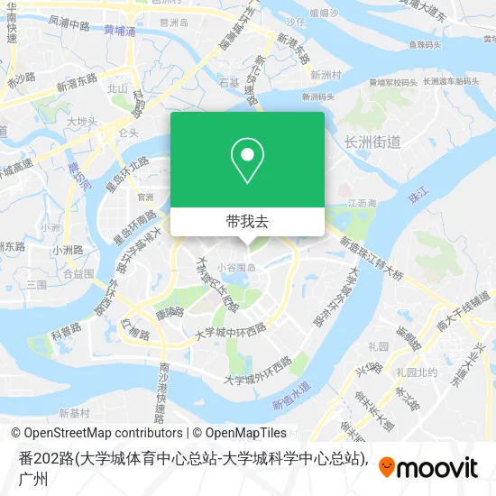 番202路(大学城体育中心总站-大学城科学中心总站)地图