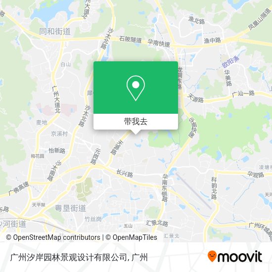 广州汐岸园林景观设计有限公司地图