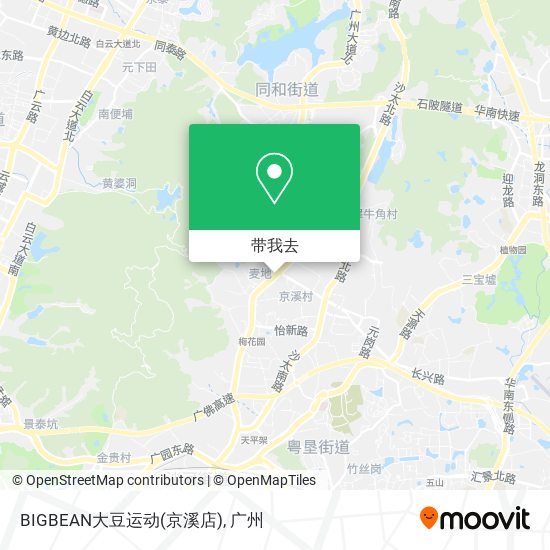 BIGBEAN大豆运动(京溪店)地图