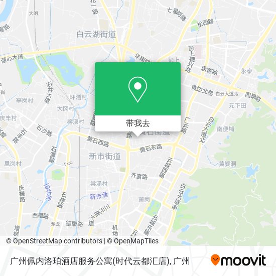 广州佩内洛珀酒店服务公寓(时代云都汇店)地图