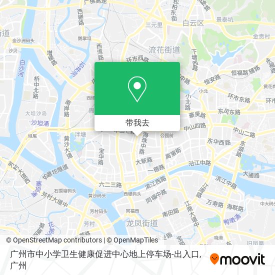 广州市中小学卫生健康促进中心地上停车场-出入口地图