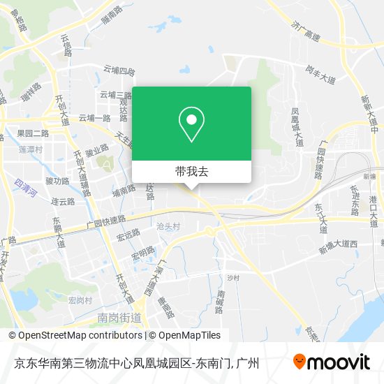 京东华南第三物流中心凤凰城园区-东南门地图