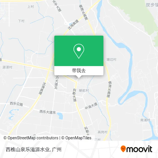 西樵山泉乐滋源水业地图