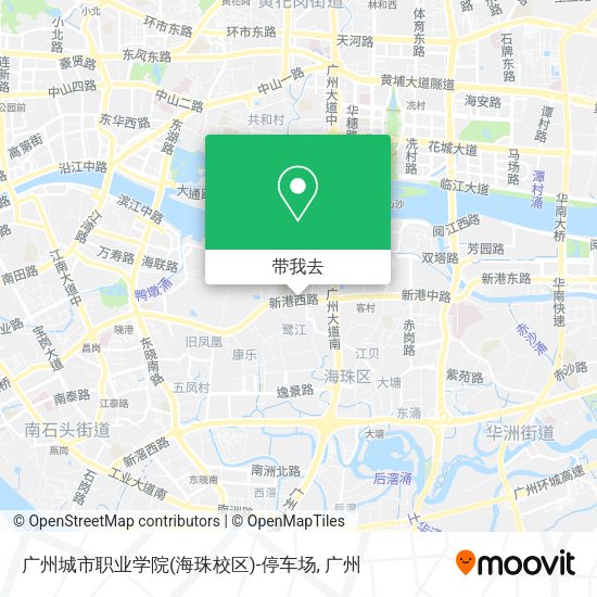 广州城市职业学院(海珠校区)-停车场地图