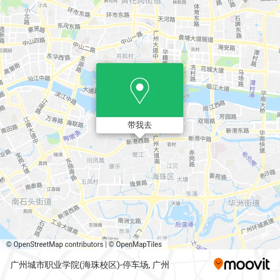 广州城市职业学院(海珠校区)-停车场地图