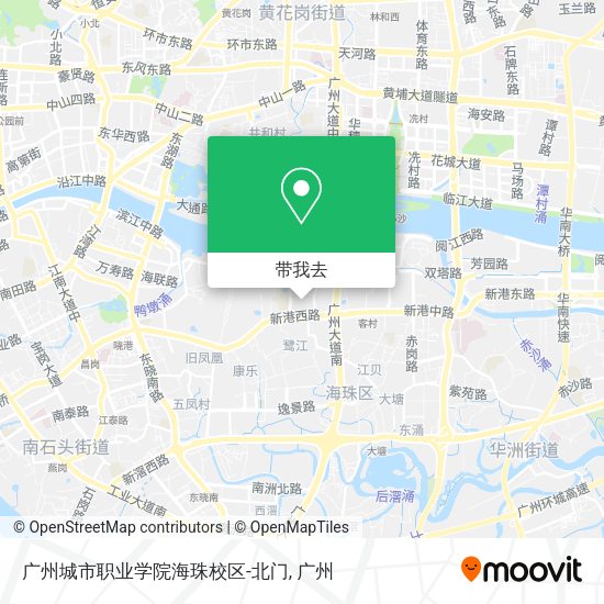 广州城市职业学院海珠校区-北门地图