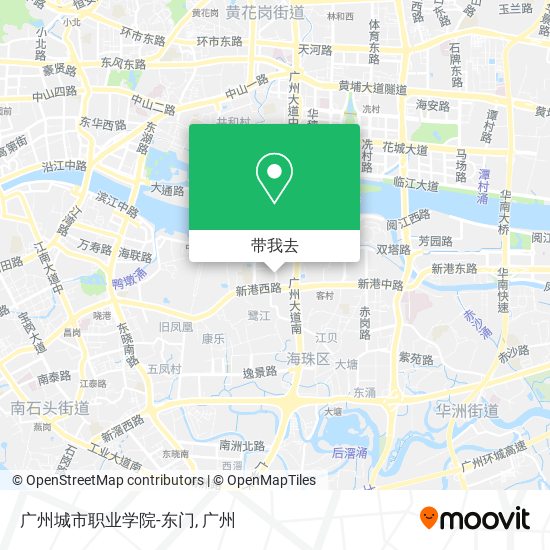 广州城市职业学院-东门地图