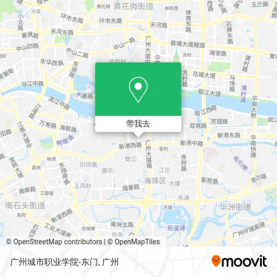 广州城市职业学院-东门地图