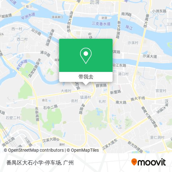 番禺区大石小学-停车场地图