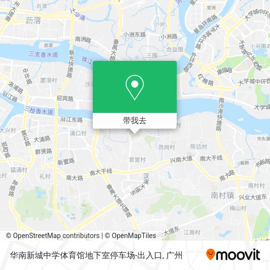 华南新城中学体育馆地下室停车场-出入口地图