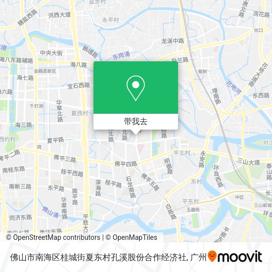 佛山市南海区桂城街夏东村孔溪股份合作经济社地图