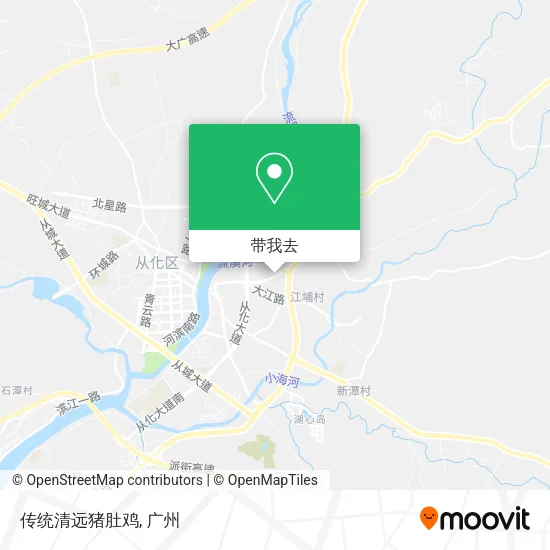 传统清远猪肚鸡地图