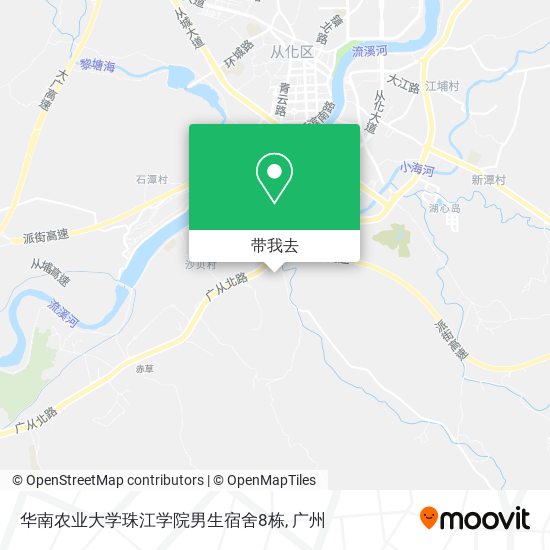 华南农业大学珠江学院男生宿舍8栋地图