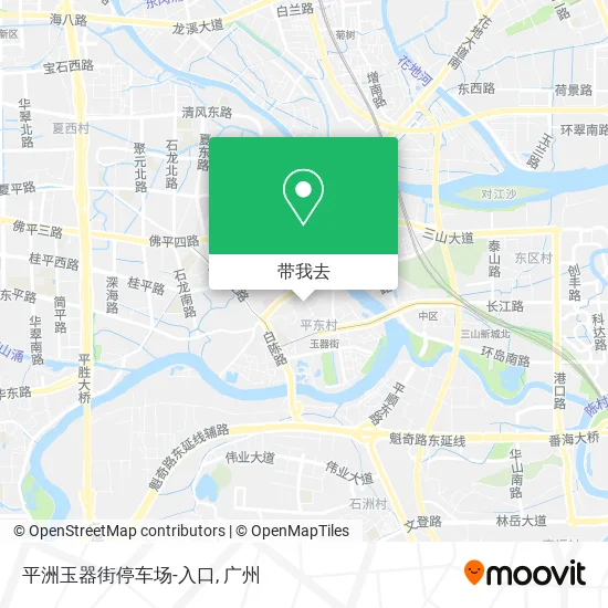 平洲玉器街停车场-入口地图