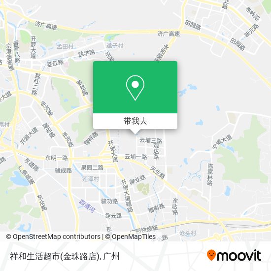 祥和生活超市(金珠路店)地图