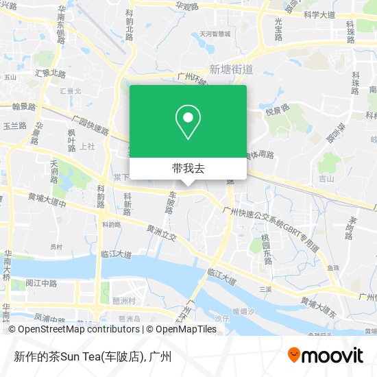新作的茶Sun Tea(车陂店)地图
