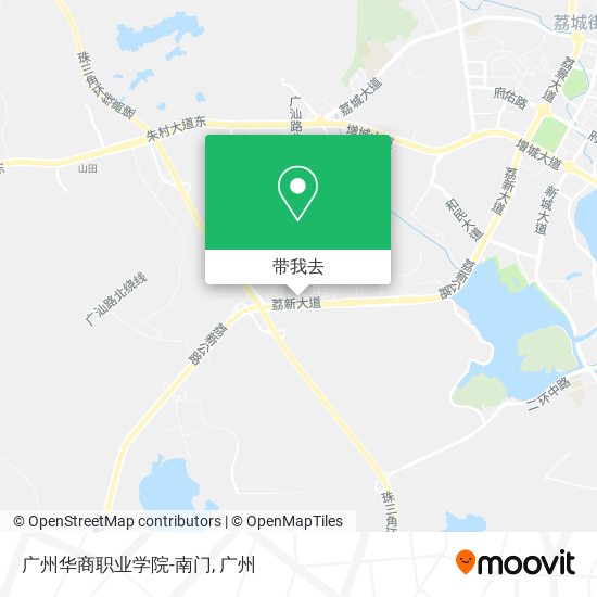 广州华商职业学院-南门地图