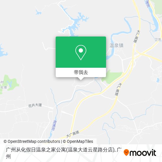 广州从化假日温泉之家公寓(温泉大道云星路分店)地图