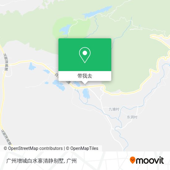广州增城白水寨清静别墅地图