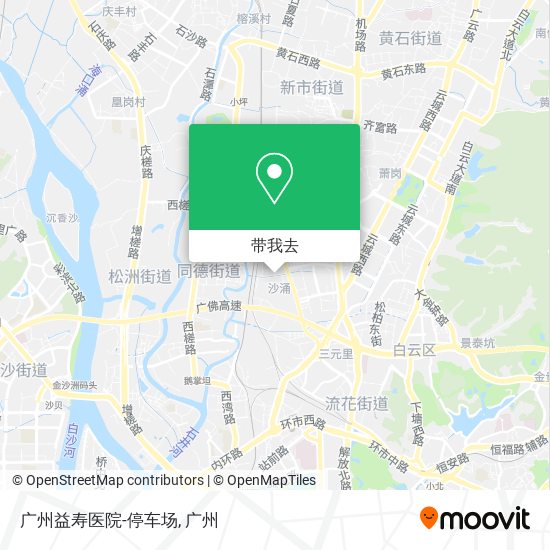 广州益寿医院-停车场地图