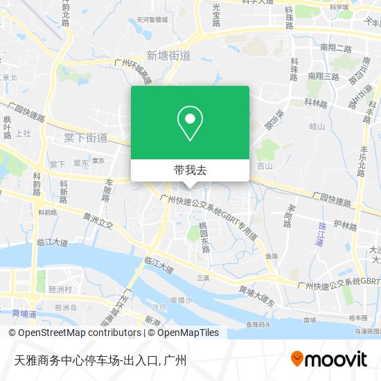 天雅商务中心停车场-出入口地图