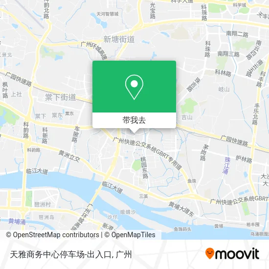 天雅商务中心停车场-出入口地图