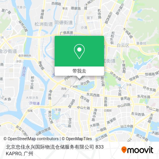北京忠佳永兴国际物流仓储服务有限公司 833 KAPRO地图