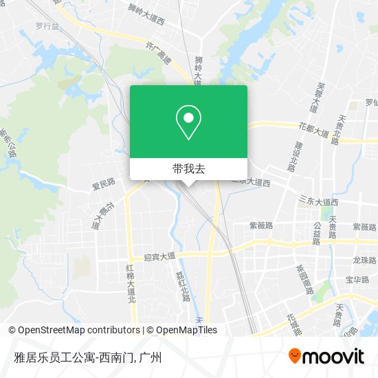 雅居乐员工公寓-西南门地图