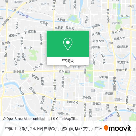 中国工商银行24小时自助银行(佛山同华路支行)地图