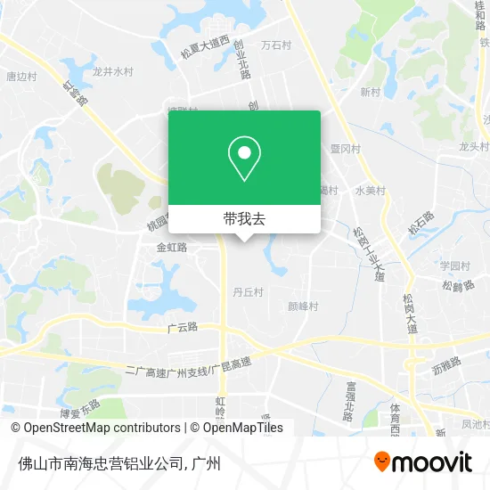 佛山市南海忠营铝业公司地图