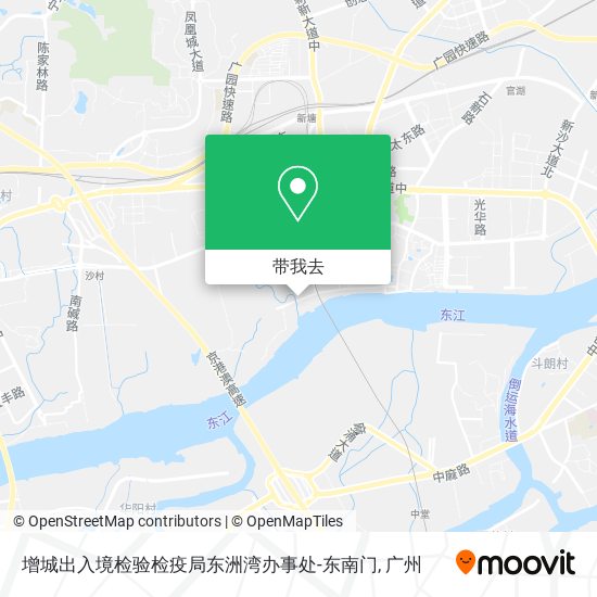 增城出入境检验检疫局东洲湾办事处-东南门地图