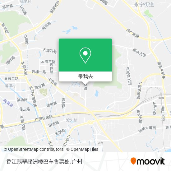 香江翡翠绿洲楼巴车售票处地图