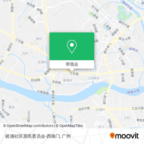 槎涌社区居民委员会-西南门地图