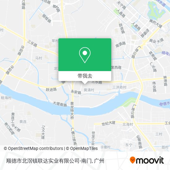 顺德市北滘镇联达实业有限公司-南门地图