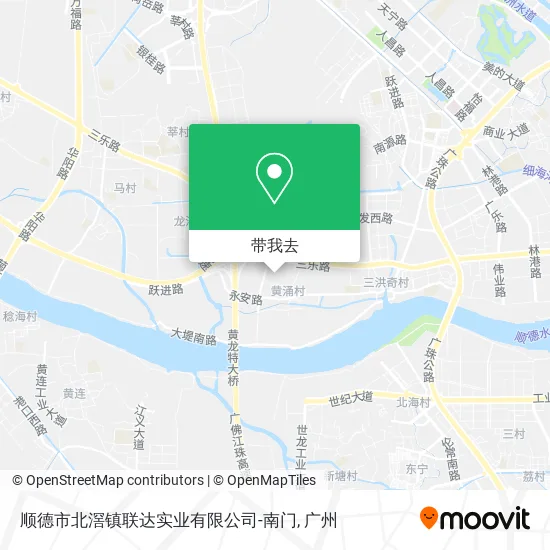 顺德市北滘镇联达实业有限公司-南门地图