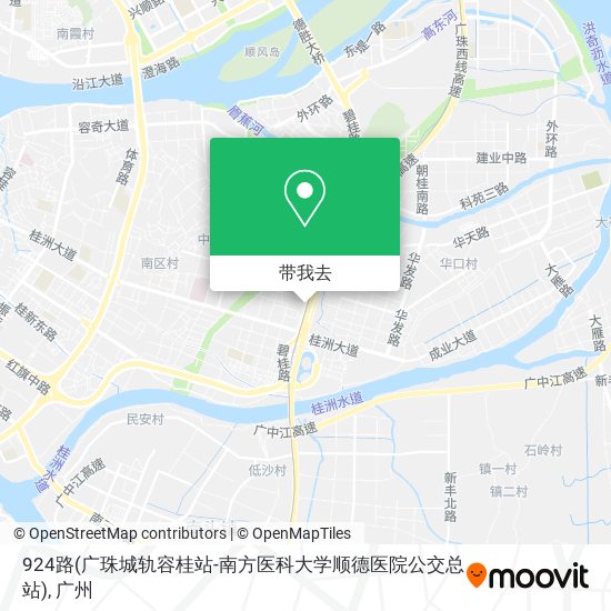 924路(广珠城轨容桂站-南方医科大学顺德医院公交总站)地图