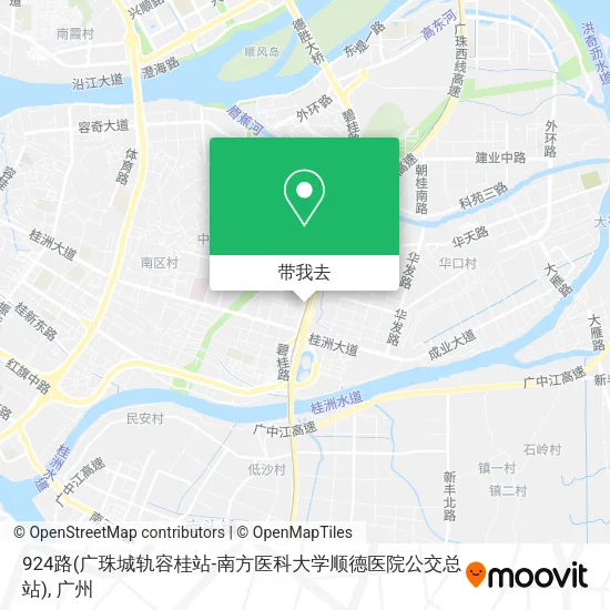 924路(广珠城轨容桂站-南方医科大学顺德医院公交总站)地图