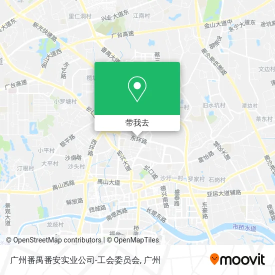 广州番禺番安实业公司-工会委员会地图