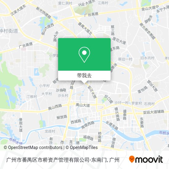 广州市番禺区市桥资产管理有限公司-东南门地图